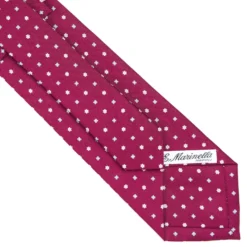 CRAVATTA SARTORIALE CLASSICA IN SETA BORDEAUX Microfantasia fiore