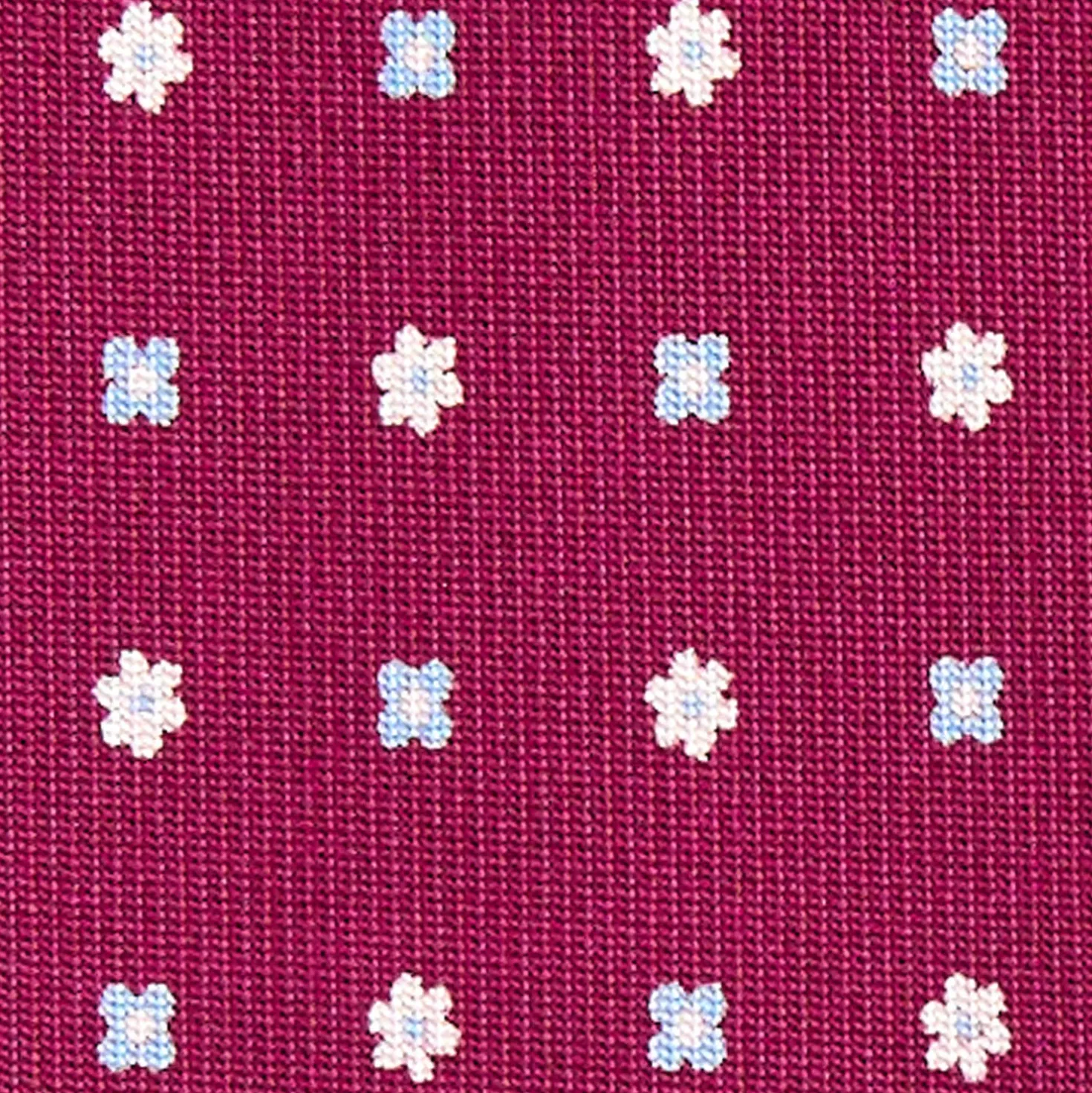 CRAVATTA SARTORIALE CLASSICA IN SETA BORDEAUX Microfantasia fiore