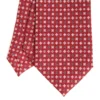 CRAVATTA SARTORIALE CLASSICA IN SETA BORDEAUX Microfantasia fiore