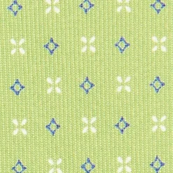 CRAVATTA SARTORIALE CLASSICA IN SETA VERDE CHIARO Microfantasia fiore