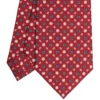 CRAVATTA SARTORIALE CLASSICA IN SETA BORDEAUX Microfantasia fiore