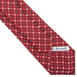 CRAVATTA SARTORIALE CLASSICA IN SETA BORDEAUX Microfantasia fiore