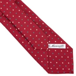 CRAVATTA SARTORIALE CLASSICA IN SETA BORDEAUX Microfantasia fiore