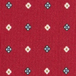 CRAVATTA SARTORIALE CLASSICA IN SETA BORDEAUX Microfantasia fiore