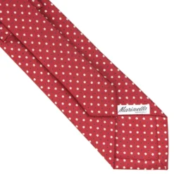 CRAVATTA SARTORIALE CLASSICA IN SETA BORDEAUX Microfantasia fiore