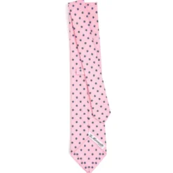 CRAVATTA SARTORIALE CLASSICA IN SETA ROSA Microfantasia fiore