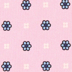 CRAVATTA SARTORIALE CLASSICA IN SETA ROSA Microfantasia fiore