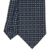 CRAVATTA SARTORIALE CLASSICA IN SETA BLU SCURO Microfantasia fiore