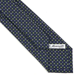 CRAVATTA SARTORIALE CLASSICA IN SETA BLU SCURO Microfantasia fiore
