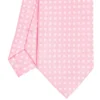 CRAVATTA SARTORIALE CLASSICA IN SETA ROSA Microfantasia fiore
