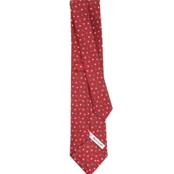 CRAVATTA SARTORIALE CLASSICA IN SETA BORDEAUX Microfantasia fiore