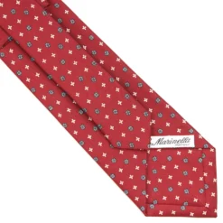 CRAVATTA SARTORIALE CLASSICA IN SETA BORDEAUX Microfantasia fiore