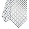 CRAVATTA SARTORIALE CLASSICA IN SETA BIANCA Microfantasia fiore
