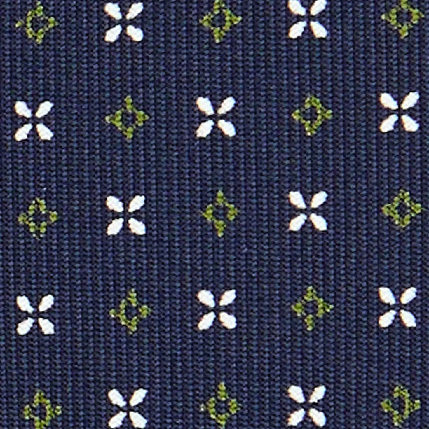 CRAVATTA SARTORIALE CLASSICA IN SETA BLU SCURO Microfantasia fiore