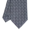 CRAVATTA SARTORIALE CLASSICA IN SETA BLU SCURO Microfantasia fiore