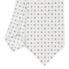 CRAVATTA SARTORIALE CLASSICA IN SETA BIANCA Microfantasia fiore