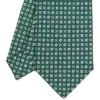 CRAVATTA SARTORIALE CLASSICA IN SETA VERDE SCURO Microfantasia fiore