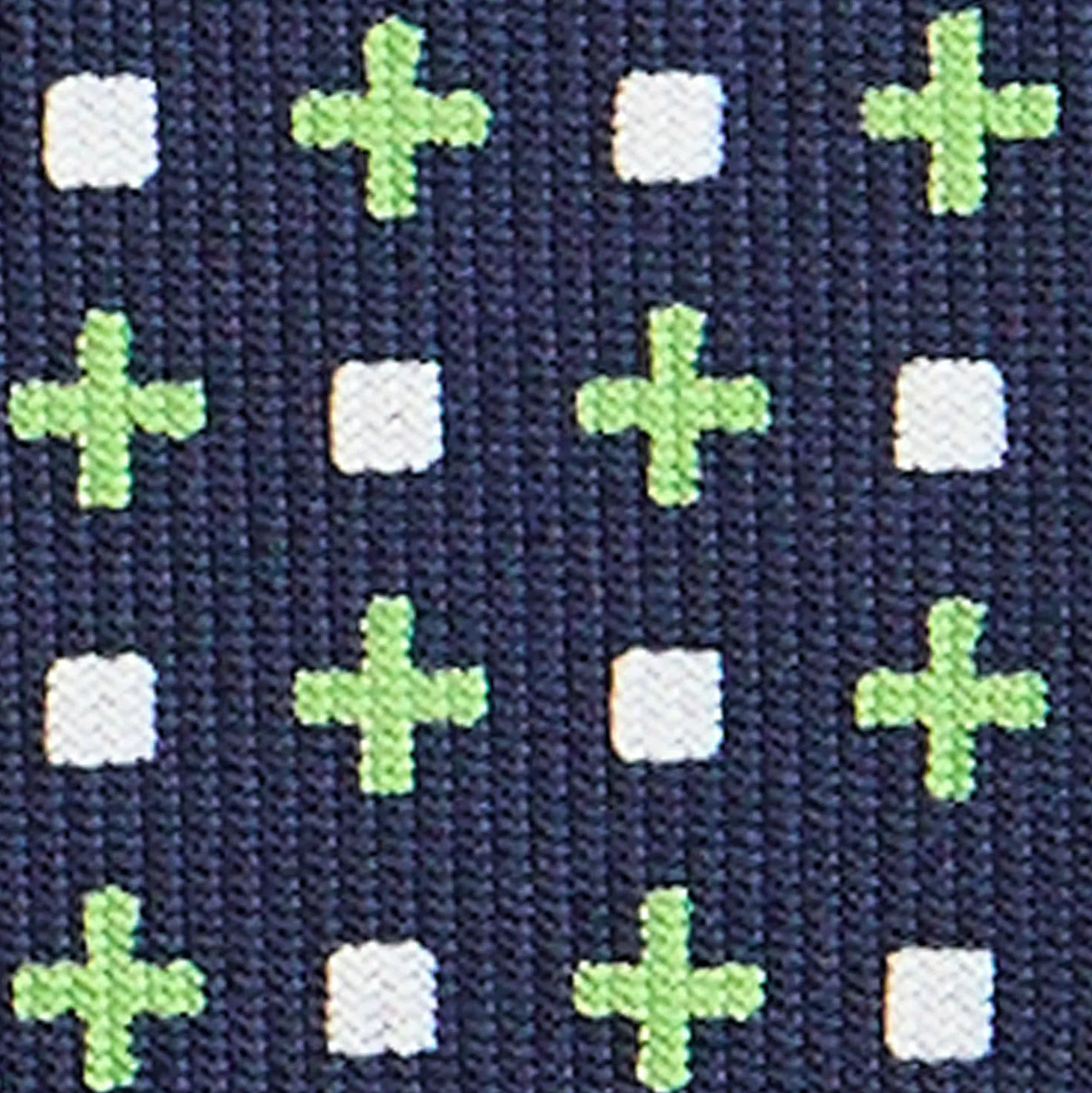 CRAVATTA SARTORIALE CLASSICA IN SETA BLU SCURO Microfantasia fiore