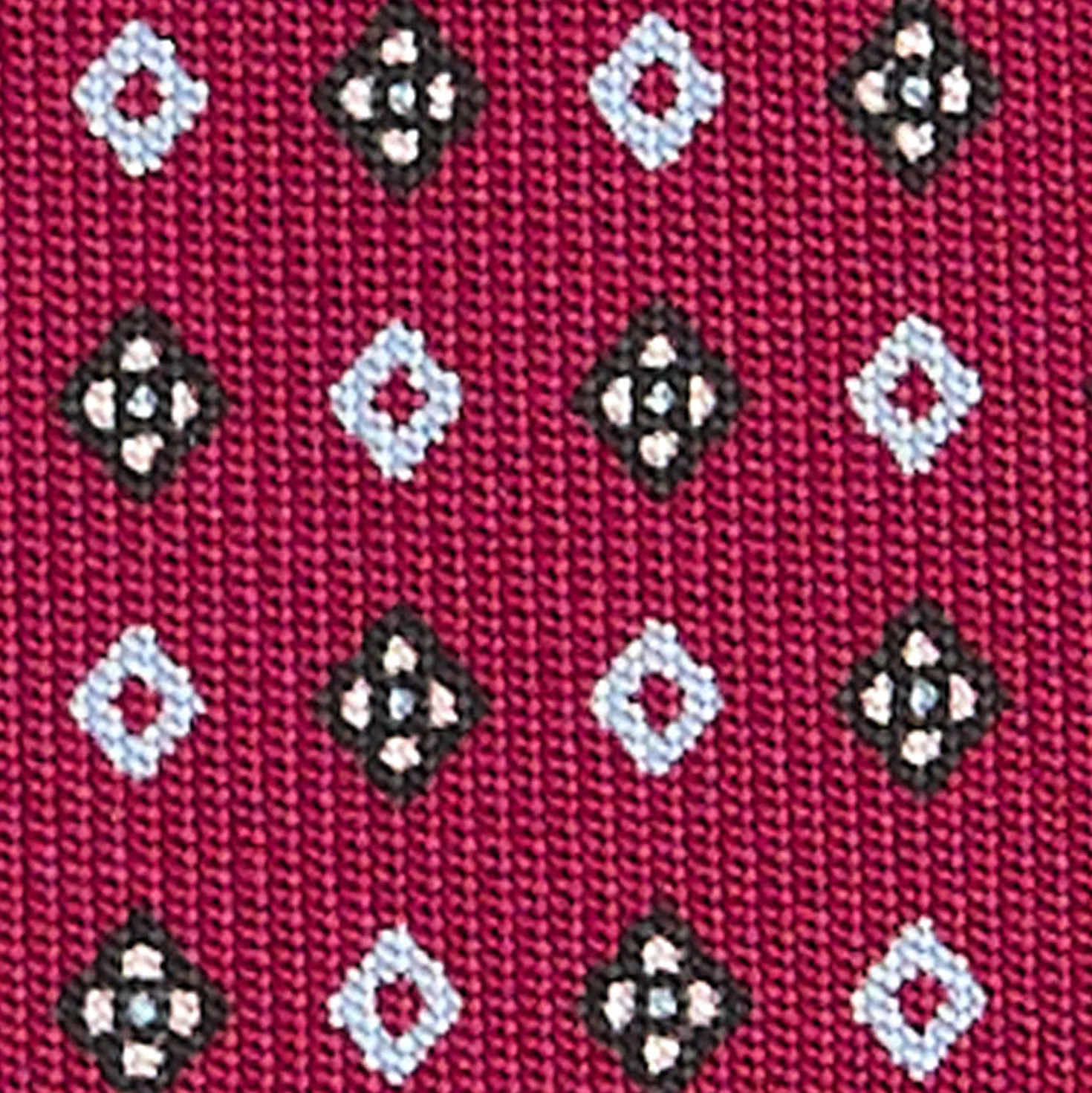 CRAVATTA SARTORIALE CLASSICA IN SETA FUCSIA Microfantasia fiore