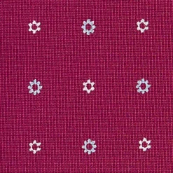 CRAVATTA SARTORIALE CLASSICA IN SETA FUCSIA Microfantasia fiore