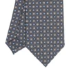 CRAVATTA SARTORIALE CLASSICA IN SETA GRIGIO SCURO Microfantasia fiore