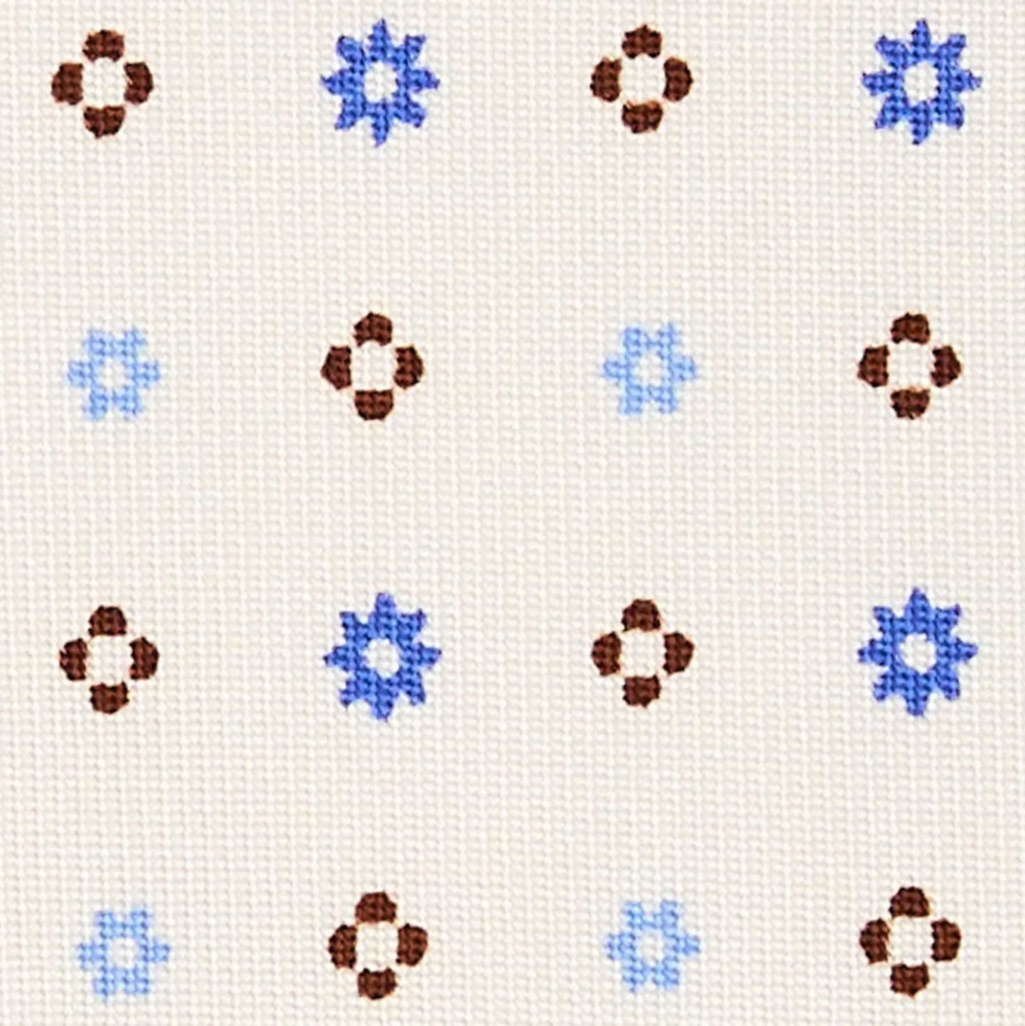 CRAVATTA SARTORIALE CLASSICA IN SETA BIANCA Microfantasia fiore
