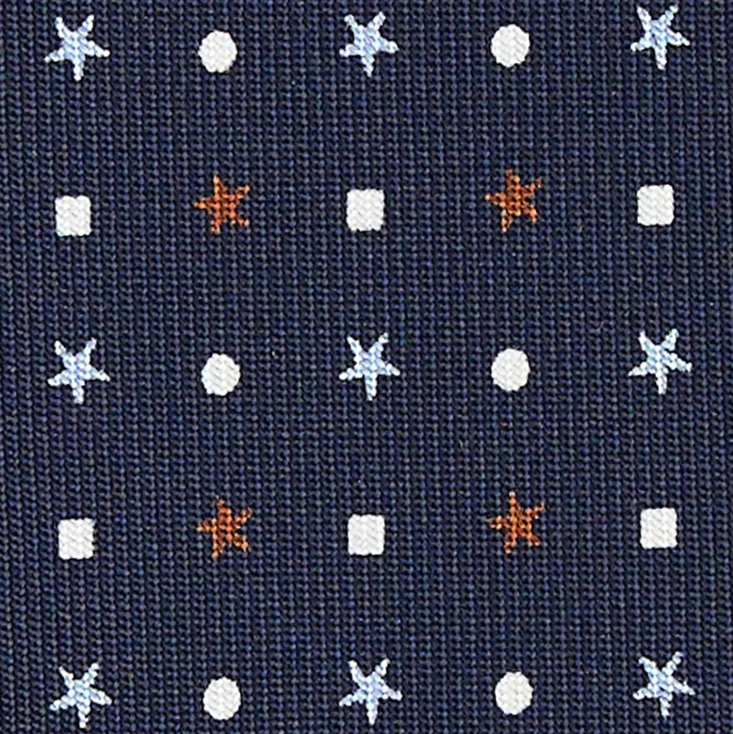 CRAVATTA SARTORIALE CLASSICA IN SETA BLU SCURO Microfantasia fiore