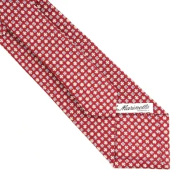 CRAVATTA SARTORIALE CLASSICA IN SETA BORDEAUX Microfantasia fiore
