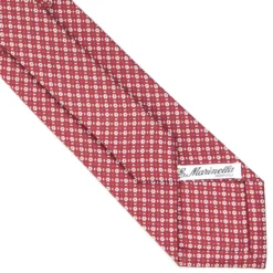 CRAVATTA SARTORIALE CLASSICA IN SETA BORDEAUX Microfantasia fiore