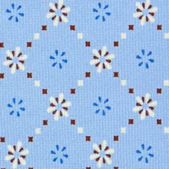 CRAVATTA SARTORIALE CLASSICA IN SETA AZZURRA Microfantasia fiore
