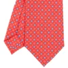 CRAVATTA SARTORIALE CLASSICA IN SETA ROSSA Microfantasia fiore