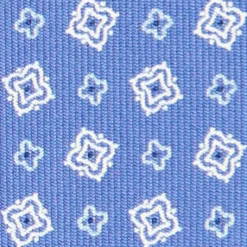 CRAVATTA SARTORIALE CLASSICA IN SETA AZZURRO POLVERE Microfantasia fiore