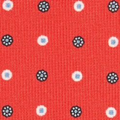 CRAVATTA SARTORIALE CLASSICA IN SETA ROSSA Microfantasia fiore