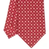 CRAVATTA SARTORIALE CLASSICA IN SETA BORDEAUX Microfantasia fiore