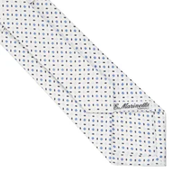 CRAVATTA SARTORIALE CLASSICA IN SETA BIANCA Microfantasia fiore