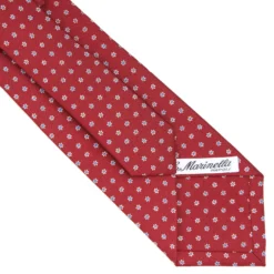 CRAVATTA SARTORIALE CLASSICA IN SETA BORDEAUX Microfantasia fiore