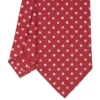 CRAVATTA SARTORIALE CLASSICA IN SETA BORDEAUX Microfantasia fiore