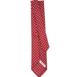 CRAVATTA SARTORIALE CLASSICA IN SETA BORDEAUX Microfantasia fiore