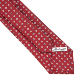 CRAVATTA SARTORIALE CLASSICA IN SETA BORDEAUX Microfantasia fiore