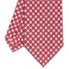 CRAVATTA SARTORIALE CLASSICA IN SETA BORDEAUX Microfantasia fiore