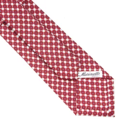 CRAVATTA SARTORIALE CLASSICA IN SETA BORDEAUX Microfantasia fiore