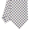 CRAVATTA SARTORIALE CLASSICA IN SETA BIANCA Microfantasia fiore