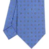 CRAVATTA SARTORIALE CLASSICA IN SETA AZZURRO POLVERE Microfantasia fiore