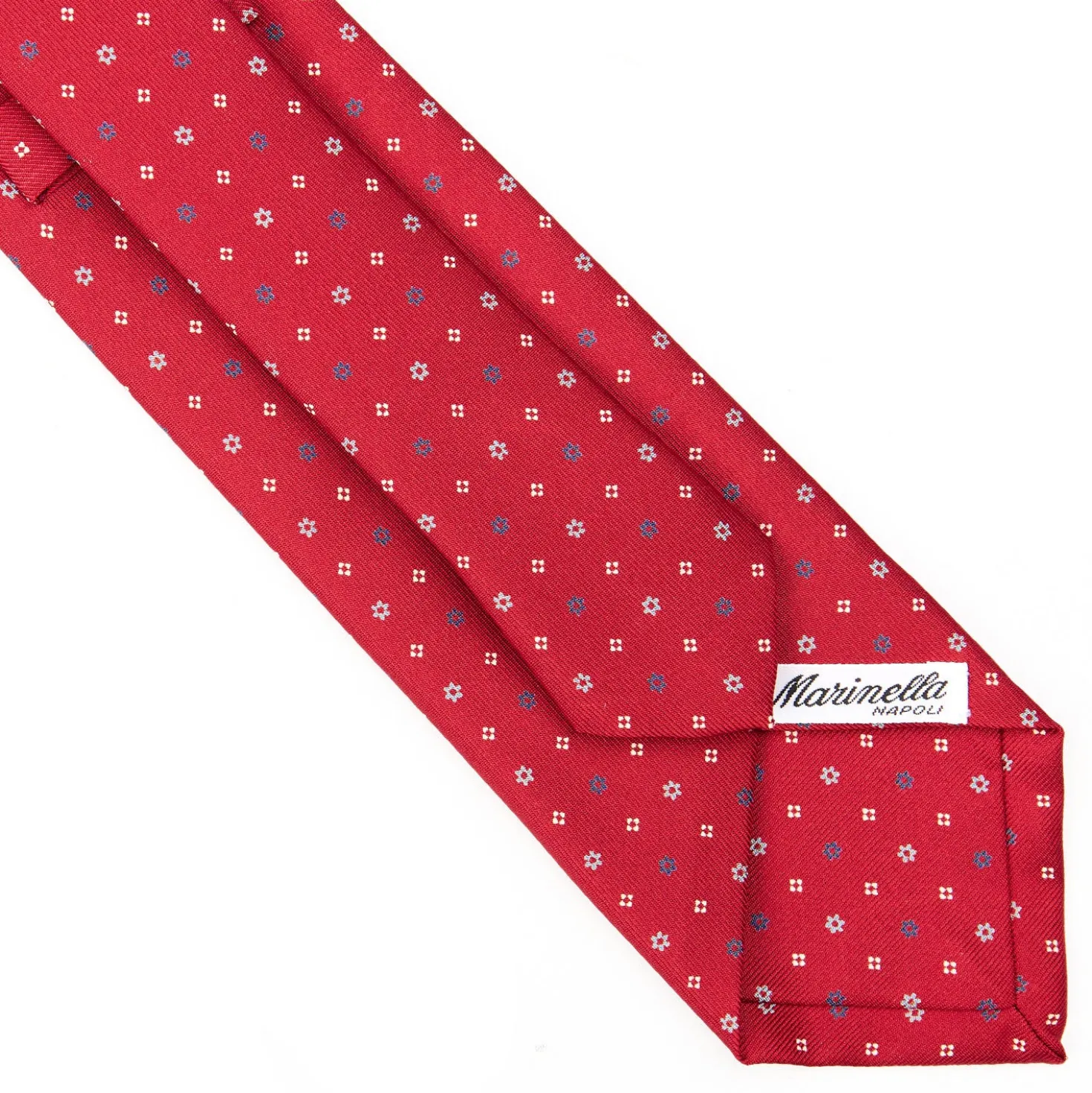 CRAVATTA SARTORIALE CLASSICA IN SETA BORDEAUX Microfantasia fiore