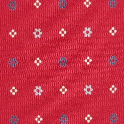 CRAVATTA SARTORIALE CLASSICA IN SETA BORDEAUX Microfantasia fiore