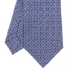 CRAVATTA SARTORIALE CLASSICA IN SETA AZZURRO POLVERE Microfantasia fiore