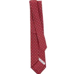 CRAVATTA SARTORIALE CLASSICA IN SETA BORDEAUX Microfantasia