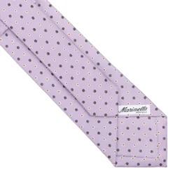 CRAVATTA SARTORIALE CLASSICA IN SETA LILLA Microfantasia fiore