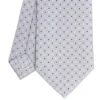 CRAVATTA SARTORIALE CLASSICA IN SETA GRIGIO CHIARO Microfantasia fiore