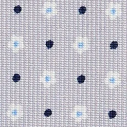 CRAVATTA SARTORIALE CLASSICA IN SETA GRIGIO CHIARO Microfantasia fiore